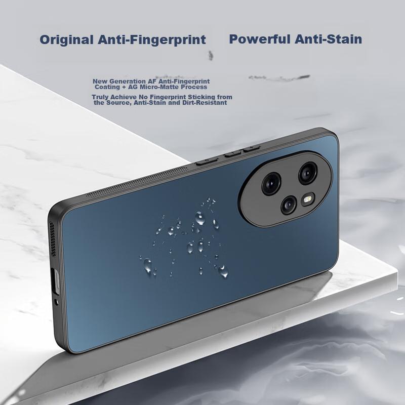 Phone Case for Honor 100 Pro, Honor 100 Pro Protective Cover, Frosted Full Coverage Ultra-Thin Shockproof Anti-Fingerprint Case - Graphite Black