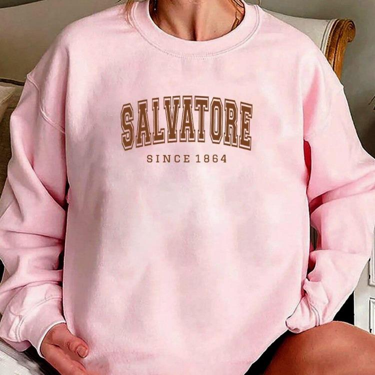 Vampire Diaries TVD Damon Stefan Salvatore Mystic Falls Vintage Hoodie Sweatshirt Crewneck Jumper Fans Top Since1864
