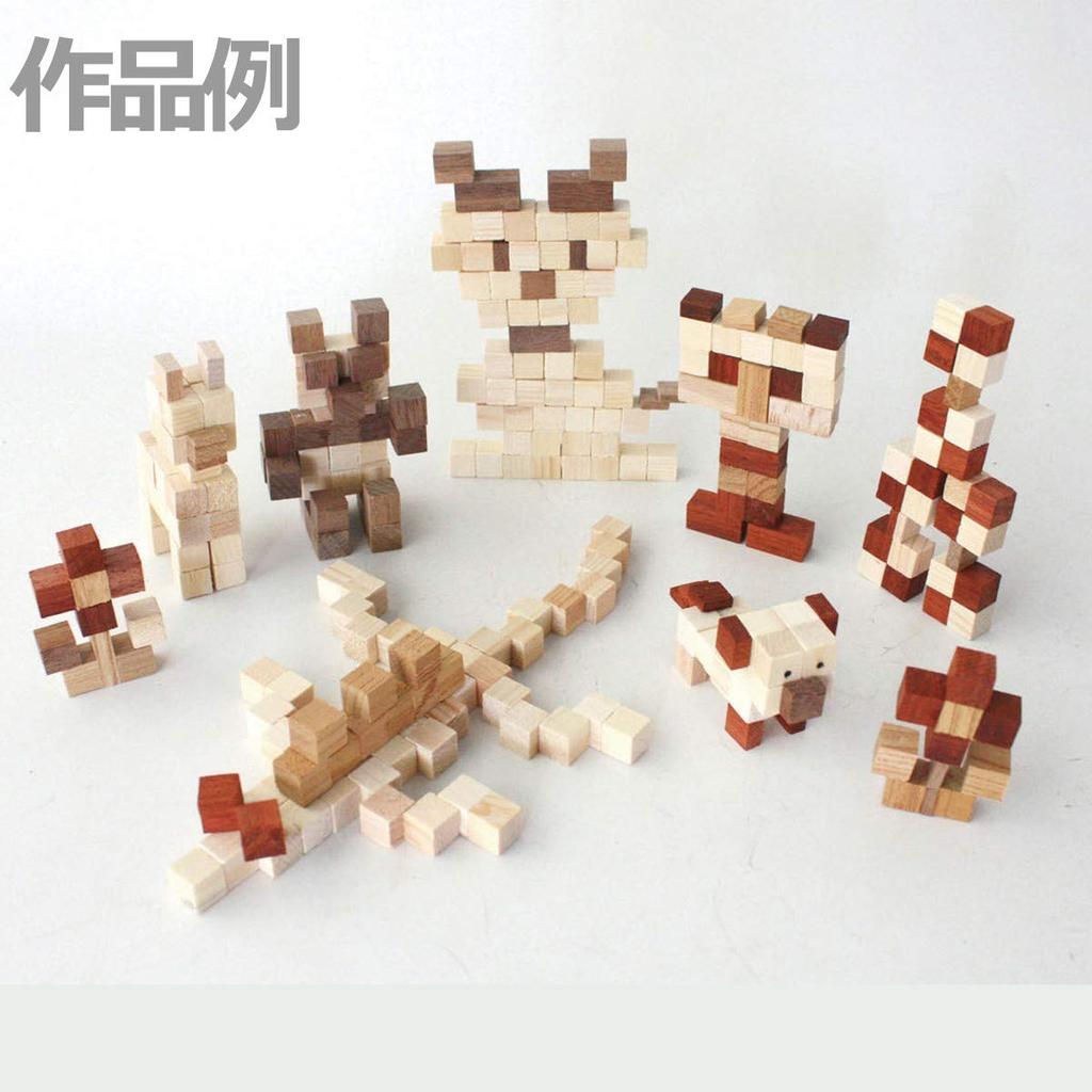 iStudio Woods Mosaic Block Mix 250 Pieces 10x10mm Zelkova Beech Wood