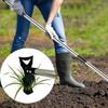 2-in-1 Weed Puller with Long Handle Adjustable Manual Weeder Hand Weed Rake And Heavy Duty Garden Hoe with Gloves