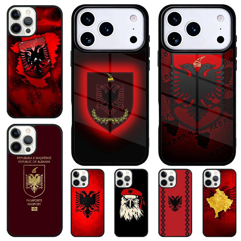 Albania Albanians Flag Phone Case for iPhone 17 Air 16 15 11 12 14 13 Pro Max Shockproof Cover