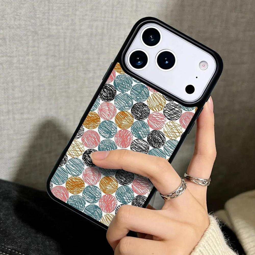 Capa Case for iPhone 17 Air 16 Pro Max 15 Plus 11 13 Mini 14 12 Back Phone Cover Sewing Knitting Crochet