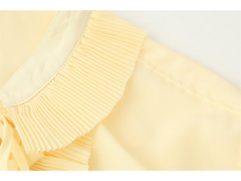 Europäische und amerikanische Damenmode: 2025 Frühling Französisches Rüschen Langarm Oberteil und Midi-Rock Set