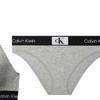 Calvin Klein Letter Jacquard Comfortable Bra And Triangle Panty Set Women Underwear Gray QF7218-050+QF7222-050
