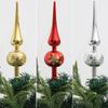 Christmas Tree Topper 23cm Red Gold Silver Tip Shaped Ornament Decorations for Home 2023 Navidad Noel Natal Gift New Year 2024