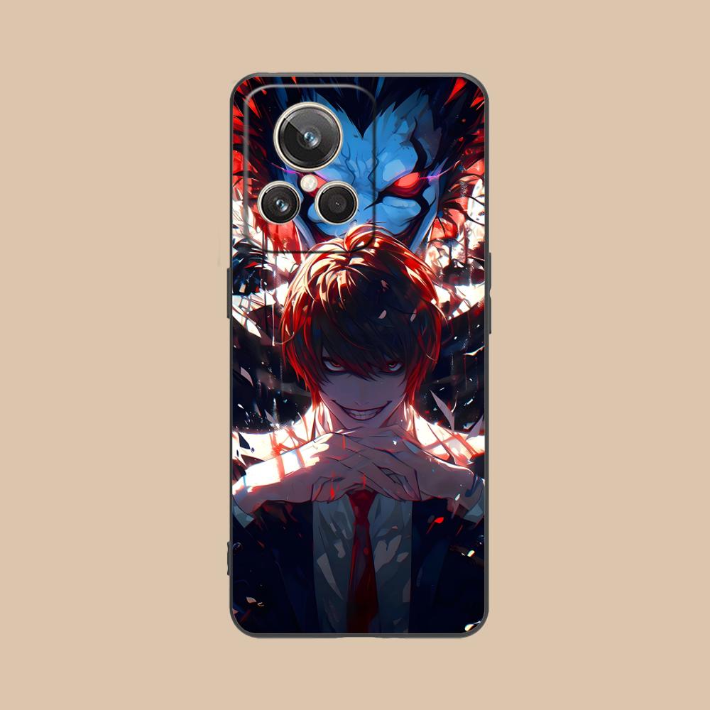 Death Note Kira Light Mobile Phone Case for Realme 15 14 13 12 11 10 9 Pro Plus T i Lite 5G Colorful Printing Cover Luxury Cover