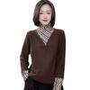 Women's 2024 Winter Patchwork Turtleneck Long-Sleeve T-Shirt: Stylish, Warm, and Versatile.