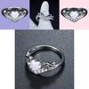Creative European American Female Fashion Jewelry Heart-shaped Copper Ring Cy107