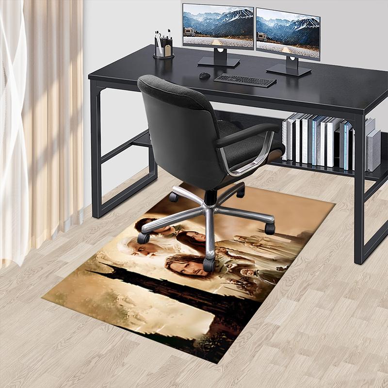 

Middle-earth,Adventure Polyester Office Carpet Chair Mats, Home Decor Dormitory Floor Protector with Anti-Skid Backing, Large Area Coverage, 60cm by 90cm