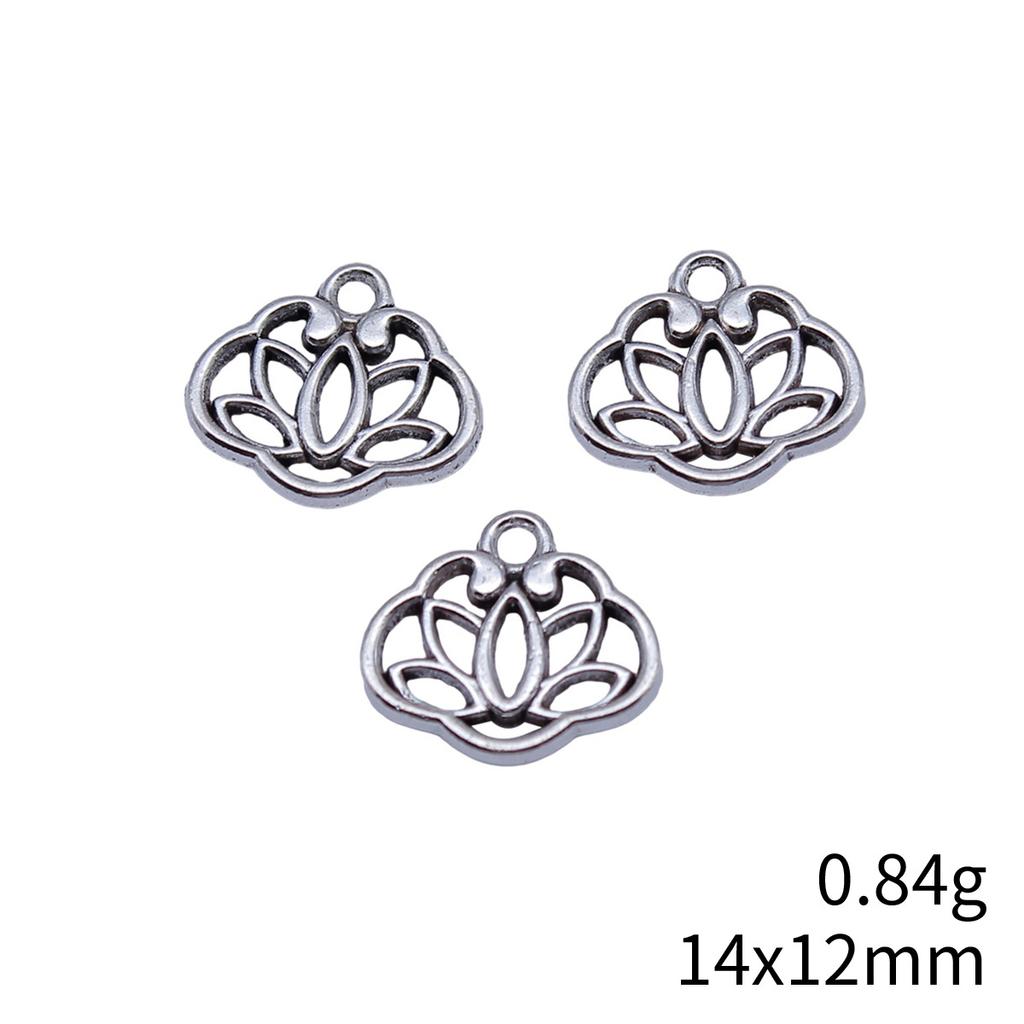 Flower Bud Charms Mini Floral Pendant Alloy Metal Leaf Findings Elegant Plant Jewelry Making Supplies For