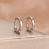 New Arrival Stainless Steel Double-layer Circle Huggies Earring Gold Color Aesthetic Zircon Ear Piercing Earring Fashion Jewelry