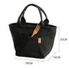 1pc Versatile Canvas Insulated Lunch Bag with Zipper Portable Storage Tote for Travel & Picnics Easy-Clean Square Organizer