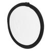 Disc Light Reflector 11.8in Round Silver White Collapsible Double Sided Photo Reflector for Photography