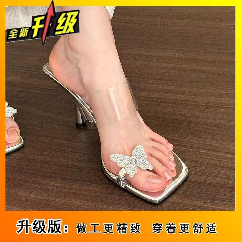 

Soft sole not tired feet shallow mouth square head sandals 2025 Internet celebrity new fried street high value thin comfortable fashion sandals 40