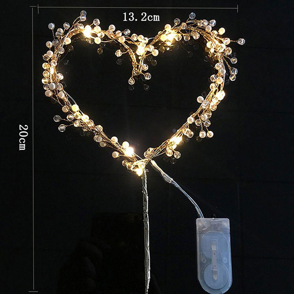LED Event Supplies Cupcakes Pearl Cake Toppers Party Decoration Happy Birthday Cake Decorating Tool