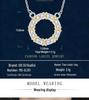 Luxury Two-Tone X Row Moissanite Necklace: S925 Sterling Silver & Diamond Pendant for Women