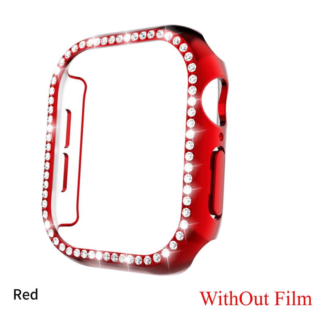 Glass+Diamond Cover For Apple Watch Case 46mm 42mm Bling Bumper Protector for iWatch Series 11 10 46 42mm Watch Case