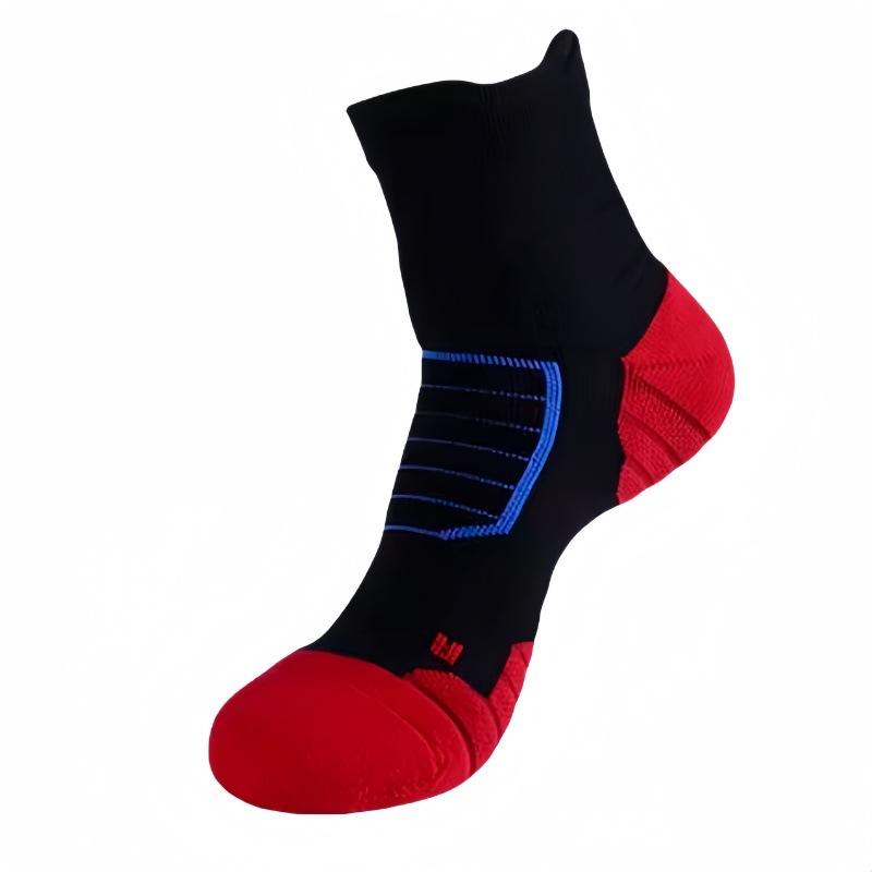 Men's Cotton Towel Bottom Thick Anti Slip Shock Absorption Professional Running Marathon Basketball Tube Socks