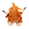 Highland Cow Stuffed Animal Soft Cute Lying Realistic Fluffy Highland Cow Plush for Boys Girls Brown