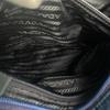 PRADA Triangular logo Shoulder Bag blue Women used