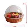 ZLIII Round Imitation Rattan Pastry Display Basket with Dust Cover