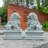 Chinese small stone lion ornaments miniature scene attracting wealth national style ornaments green sandstone desktop ornaments