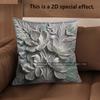 2D Floral Embroidered Pattern Decorative Pillow Covers Pattern Cushion Cover Suitable For Sofa Bedroom Car Pillow Cover