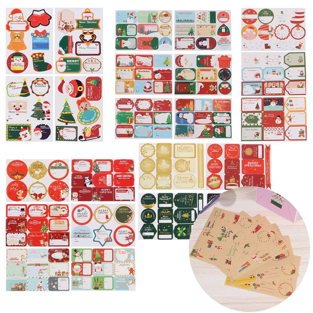 Adhesive Biscuit Package Sealing Xmas Ornament Package Label Gift Paper Sticker Merry Christmas