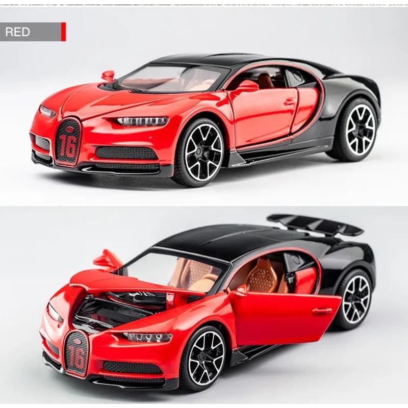 1/32 Bugatti Chiron Sports Car Metal Toy Alloy Car Diecasts & Toy Vehicles Car Model Sound and Light Model Car Toys for Children