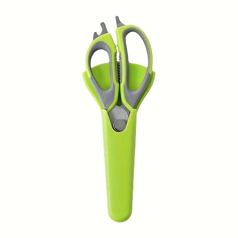 Multifunctional Kitchen Scissors with Magnetic Holder - Detachable Stainless Steel Food Scissors, Ergonomic Handles