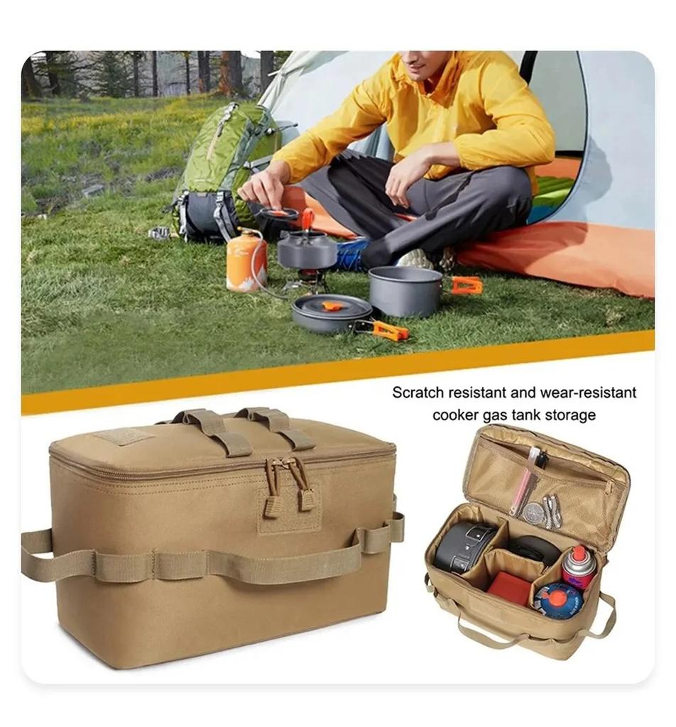 Outdoor Camping Gas Tank Storage Bag Impact-Resistant Picnic Bag Multifunctional Tool Bag Camping Gear Cookware Kit Bag