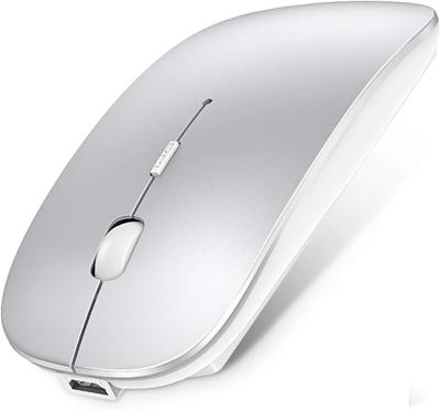 Kabellose Maus, Bluetooth-Maus, kabellos, ultradünn, leise, wiederaufladbar, energiesparend, 3DPI-Modus, hochpräzise, tragbar, kompatibel mit Pro 2,4 GHz