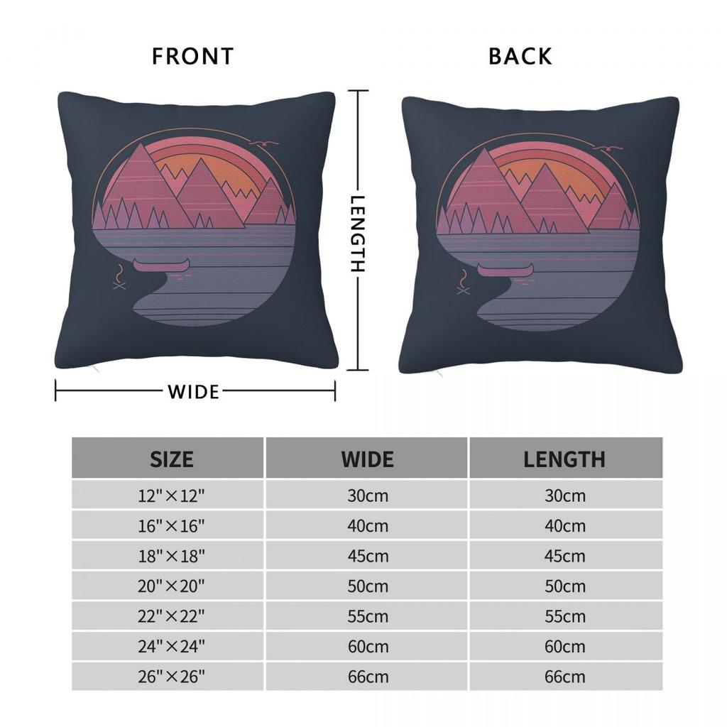 Mountains Are Calling Sunset Square Pillowcase Polyester Linen Velvet Creative Decorative Throw Pillow Case Home Cushion Cover