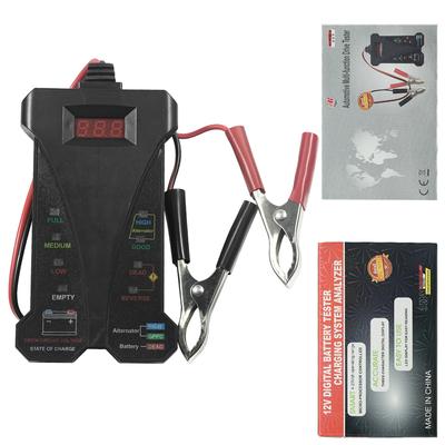 12V Car Battery Tester Digital Alternator Tester LED Lights Display Car Diagnostic Tool Auto Battery Tester Analyzer for 4-20v