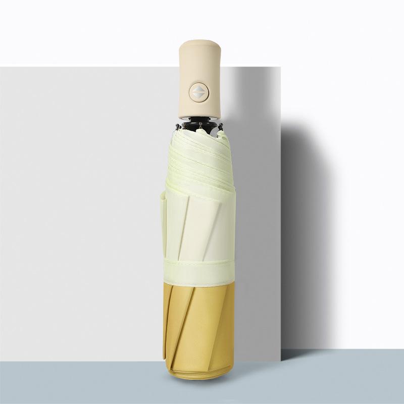 Fully Automatic Umbrella Sunscreen Minimalism Anti-UV Sun Umbrella Three-fold Windproof Sun/Rain Portable Compact Umbrella