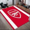 Tappeto Quadrato con Fantasia a Quadri Arsenal F.C., Tappeto da Area, Tappeto per Soggiorno Camera da Letto Divano Sala Giochi Decorazione, Tappetino Antiscivolo