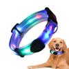 Waterproof Dog Collar Leash Rechargeable Dog Neck Collar Luminous Dog Collar  For Night Walking