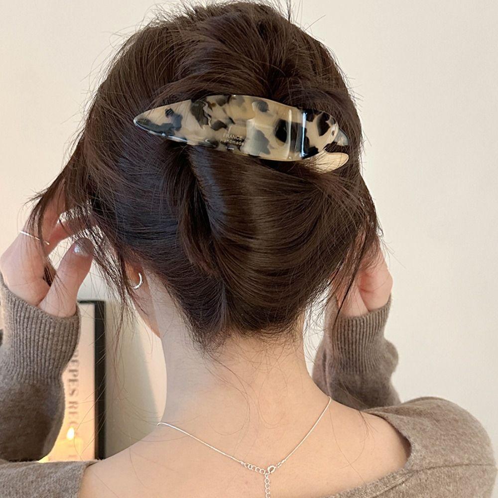 Sweet Leopard Hair Clip Hair Accessories Kroean Style Barrettes Fashion Acetic Acid Duckclip  Daily
