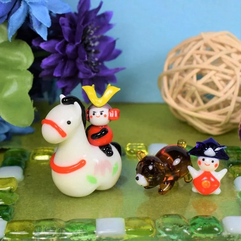 Four Cart Cute Handmade Glass Craft Day Horseback Warrior Children's