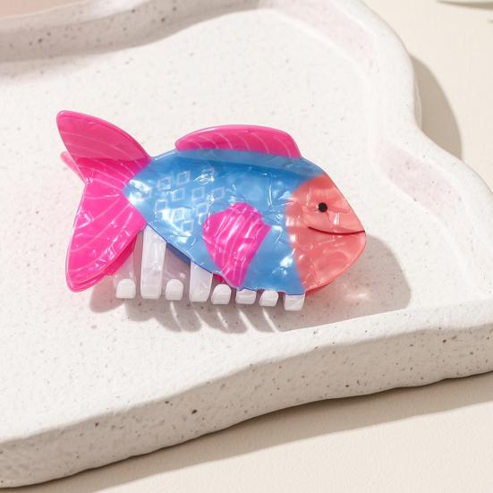 Hair Claw Marine Animal Shape Back Head Hair Clip Anti-slip Teeth Strong Grip Shark Hair Clip Versatile Hair Accessory