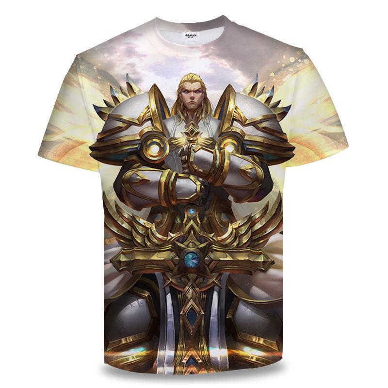King of Glory Game Clothes Men's Short Sleeved T-shirt Spring and Summer Tee High School Students, Teenagers, Children's Trendy T-shirt Top