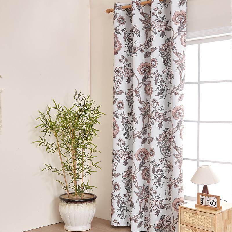 New European Classical Curtains, Full Blackout and Iron Rings, Living Room Balcony, Bedroom Curtains