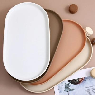 Plastic Dessert Tray Oval Dish Plate Tableware Serving Tray  Wedding Party