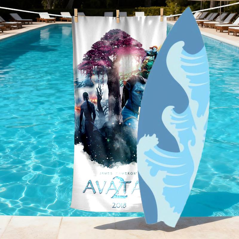 Avatar-Aufdruck Strandtuch Design, Weich, Leicht. für Zuhause, Badezimmer, Spa, Pool, Yoga, Surfen, Camping, Geschenk für Familie, Freund
