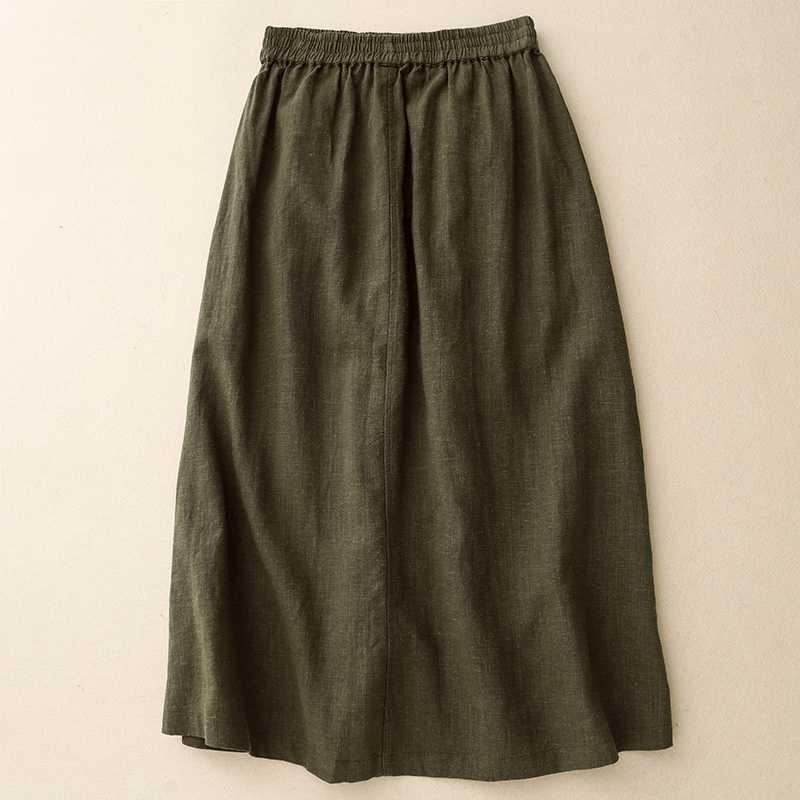 Vintage Simple Versatile Original Design Thin Half Skirt Literary Female