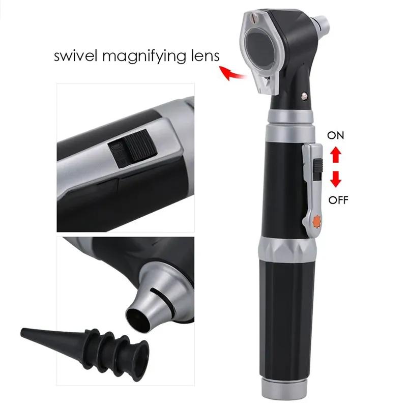 Ear Infection Detector, Medical Otoscope - Ear Scope with Light, Pocket Size (Black Color) Health Ear Care Tool