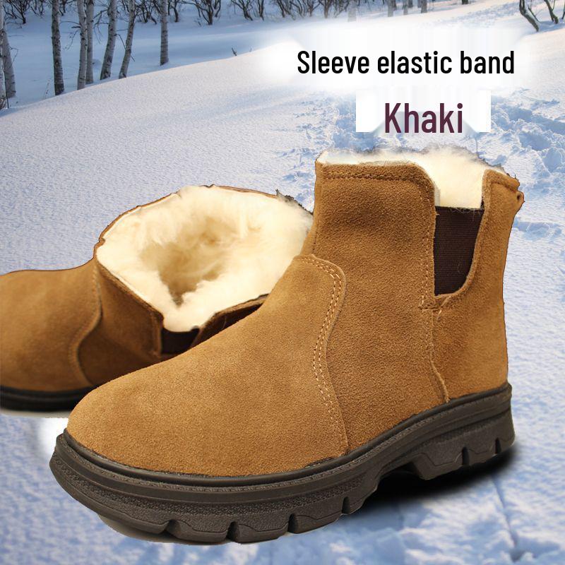 Grube ocieplane buty śniegowe Martin z północnego wschodu z wysokim zamkiem błyskawicznym, antypoślizgowe, rozmiar 40