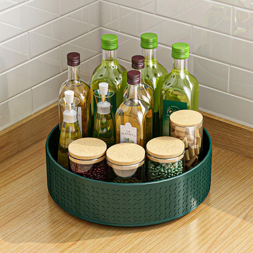 Single Tier Rotating Spice Rack Kitchen Countertop Organizer 360 Degree Turntable Storage Tray B 1890₽