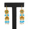 Vintage Gold-Plated Middle Eastern Court Style Bohemian Earrings for Women