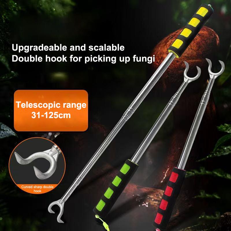 1/2 Pcs Adjustable Telescopic Mushroom Picking Tools Mushroom Foraging Picker Multipurpose Mushroom Harvester Non Slip Handle